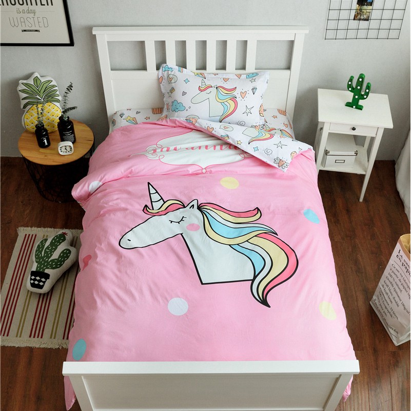 Beautiful Unicorn Quilt Protector 1pc Pillowcase Cotton Duvet