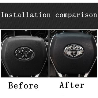 Toyota Car Steering Wheel Logo Rhinestone Stickers Emblem Badge Decals