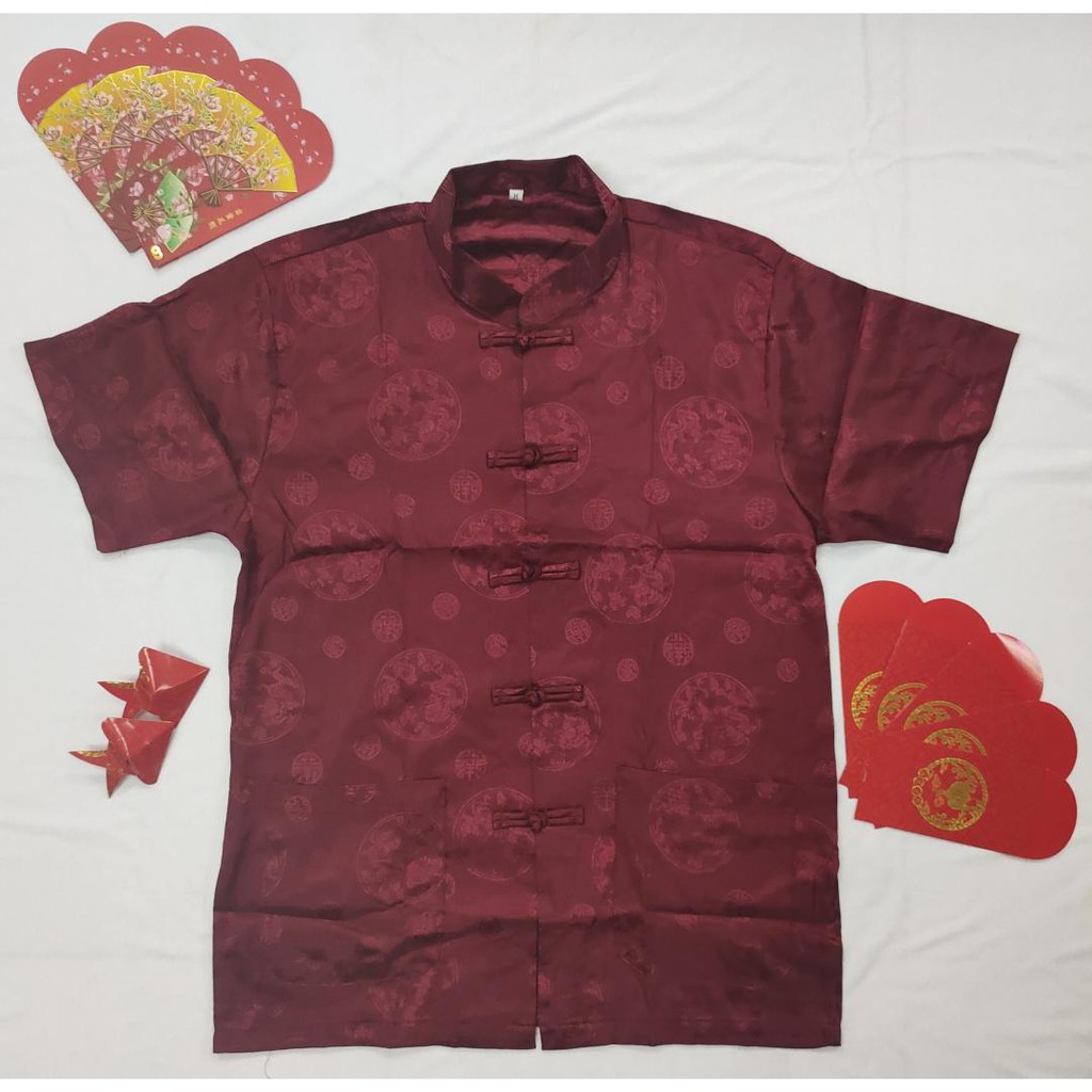 Malaysia Ready Stock Men Traditional Cheongsam Tang Suit Hanfu Chinese New Year Cny Shirt Baju Raya Cina Lelaki 唐装新年衣服 Shopee Singapore