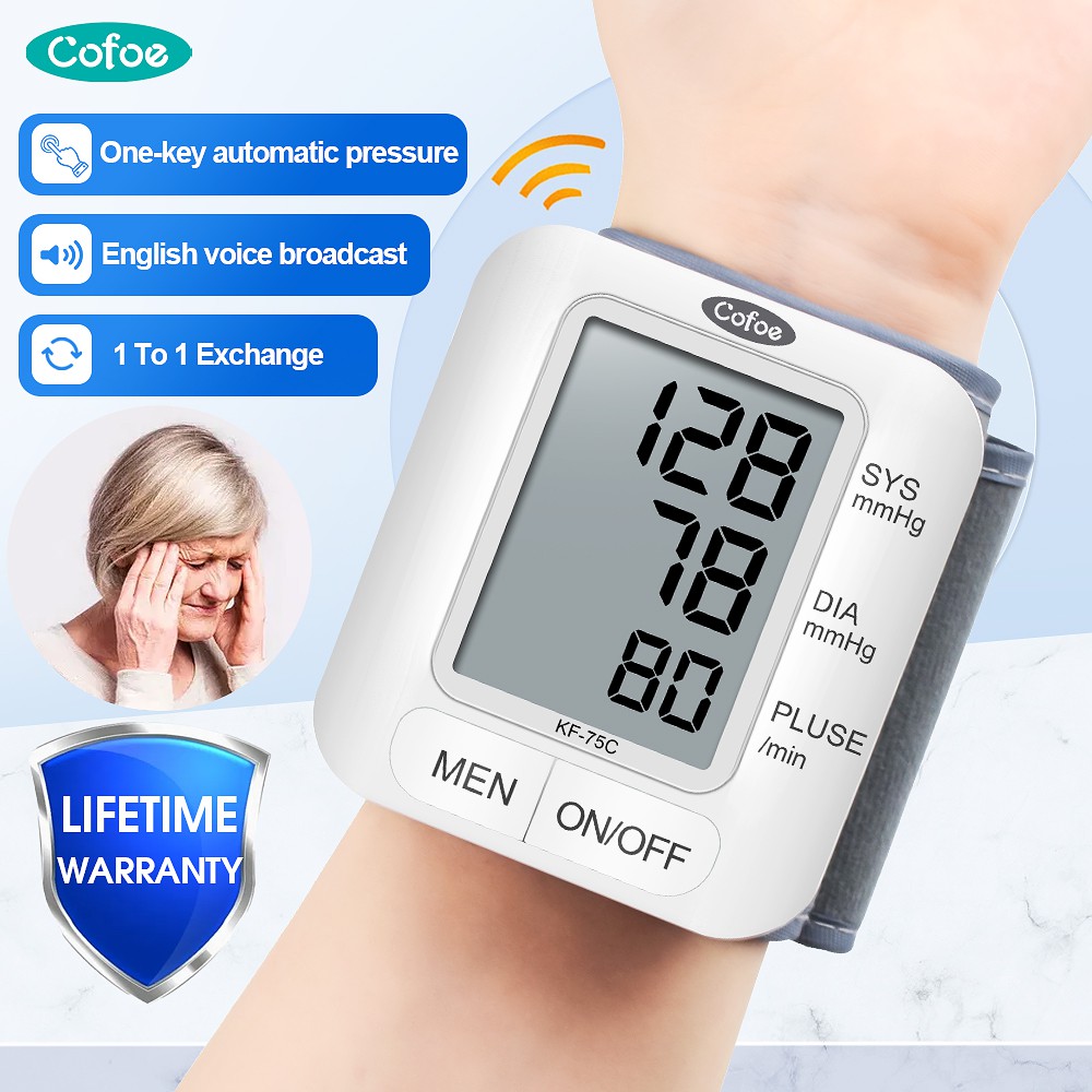 [English Version]Cofoe Electronic Digital Blood Pressure Monitor Wrist ...