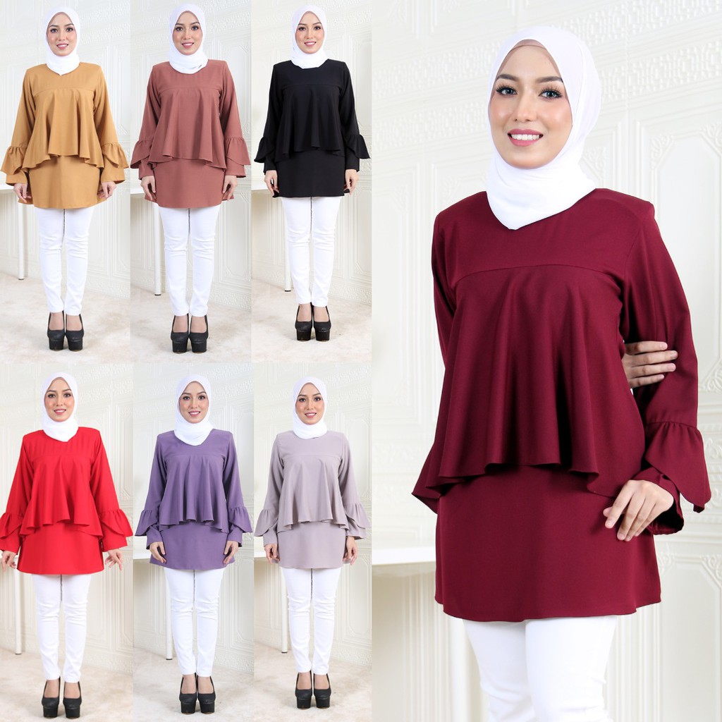 11 Best Blouse Muslimah Fesyen Muslimah Ideas Muslimah Blouse Hijab