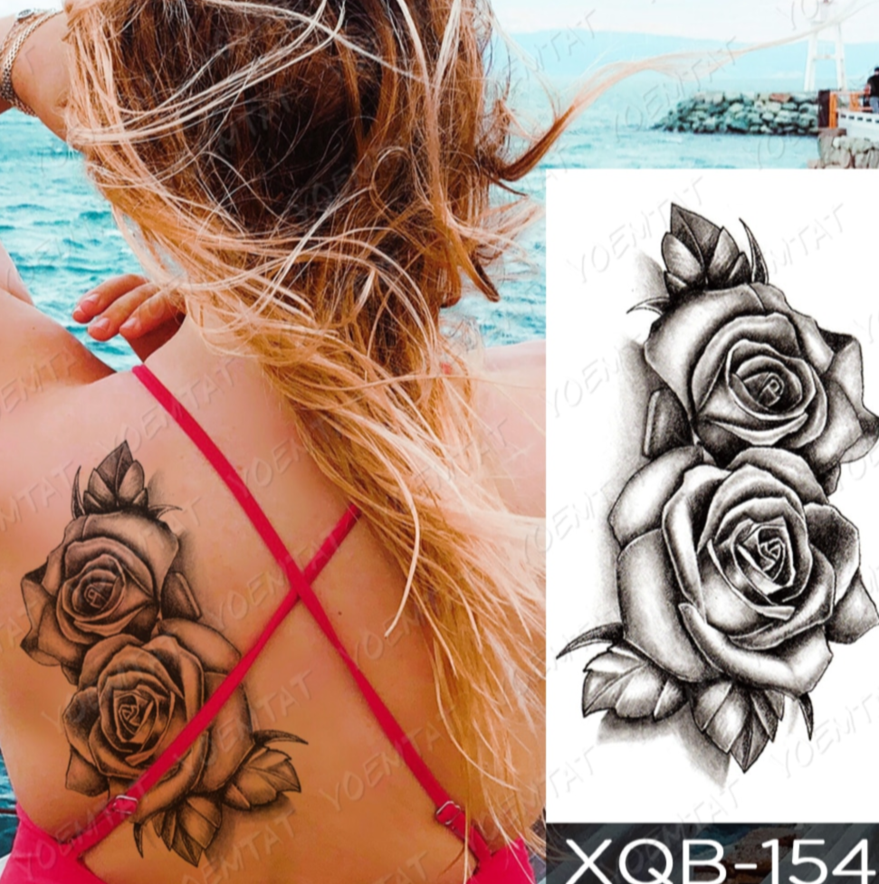 Nightclubs, bars, young people Gift to friend Trendy personality Popular Singapore  Hot in Europe and America Waterproof Temporary Tattoo Sticker I Love You Flash Tattoos Lip Print Butterfly Flowers Body Art Arm Fake Sleeve Tatoo Women
