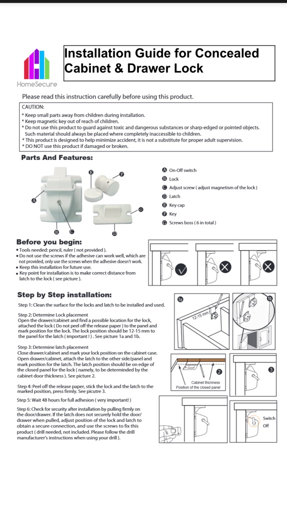 Concealed Cabinet Drawer Locks Shopee Singapore