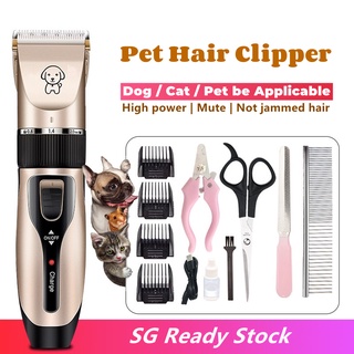 【SG Seller】Pet Grooming Shaver Clipper Dog Cat Hair Trimmer Pet Shaver Hair Clipper Set Rechargeable Pet Trimmer Kit