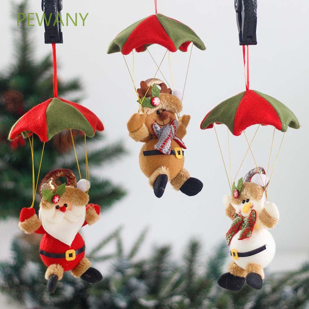 Xmas Santa Snowman Parachute Pendant Tree Hanging Ornaments 1 【2021最新作】 7543