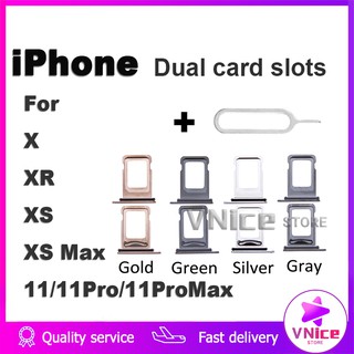 Double Card Sim Card Tray Iphone X Xs Max Xr 11 Pro Max Original Parts Replacement Shopee Singapore