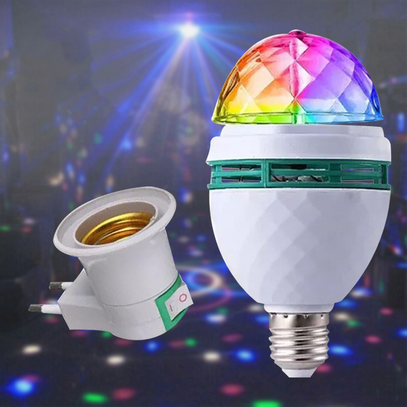 E W Led Full Color Rotating Auto Crystal Ball Bulb Rgb Crystal Stage Light Ac V Mini