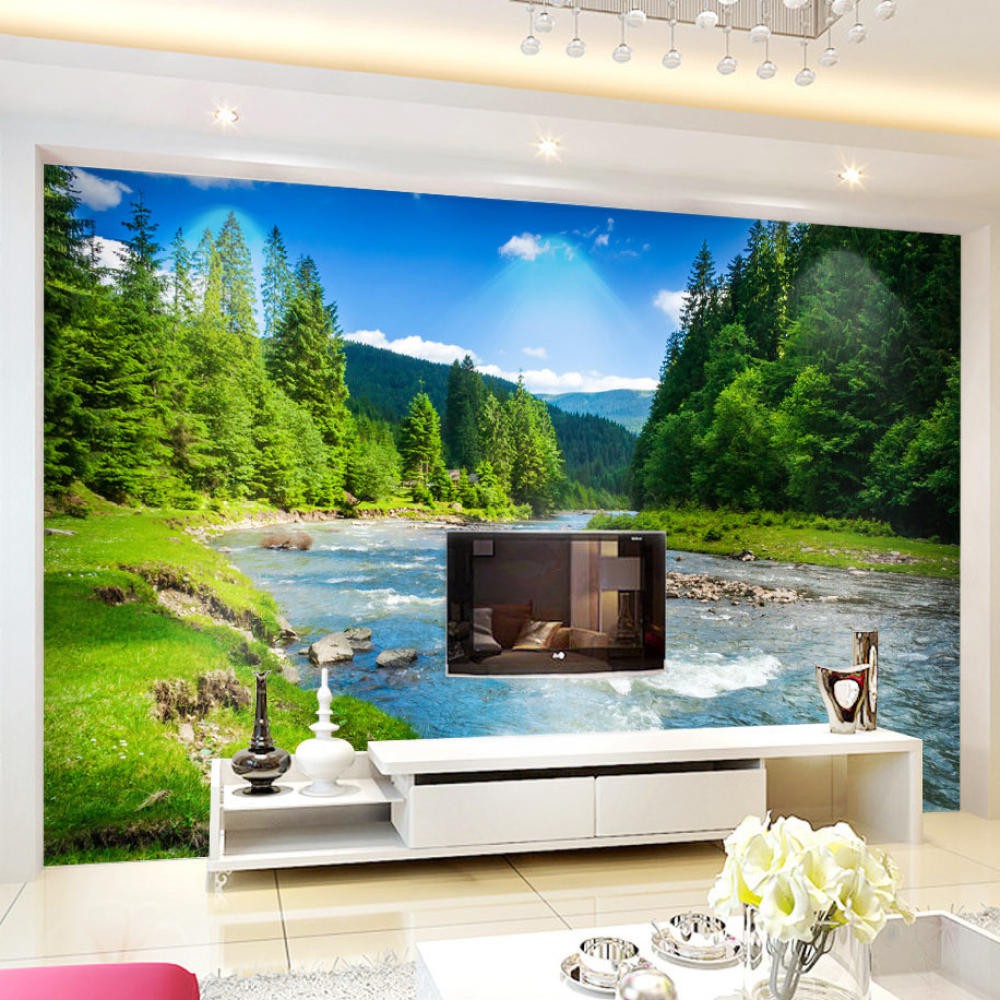 Self-Adhesive 3D Wallpaper Nature Landscape Photography Background  Wallpapers Wall Mural | Shopee Singapore