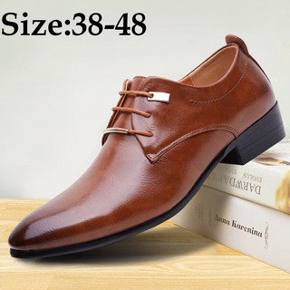 Mens Retro Ankle Boots Pointed Toe Oxfords Business Lace Up Dress Shoes Sz38-48