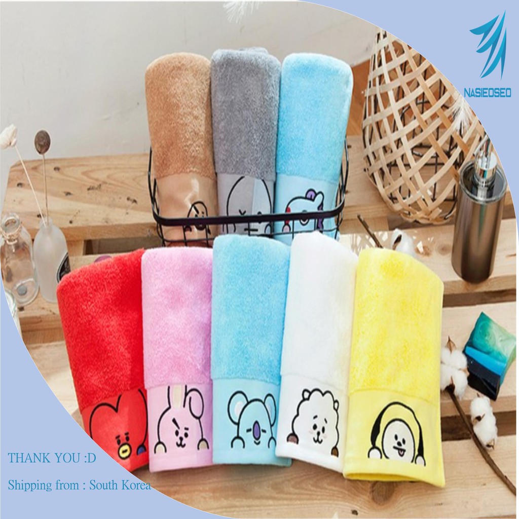 BT21 Cute Bath Towel 100Cotton Shopee Singapore