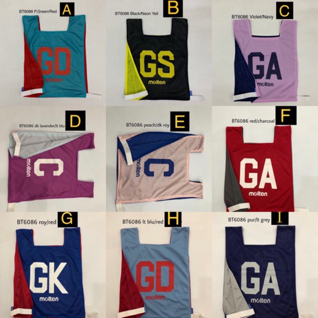 netball bib set