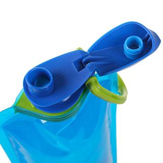 Fashion 700ml Reusable Foldable Flexible Water Bottle Bag Camping Hiking Tool Soft Flask Squeeze Drinking Water Pouch #4