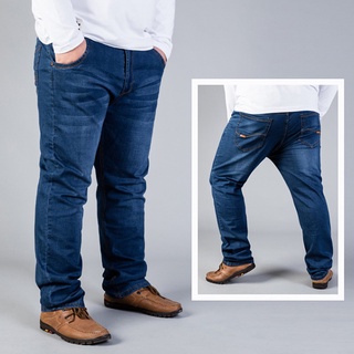 Image of Plus Size 28-50 Men's Jeans Straight Fashion Elastic Long Pants Big Size Casual Denim Pant