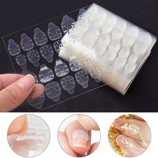 10 Sheets (240 Pieces) Clear False Nail Tips Double Sided Adhesive Glue Adhesive Tape Sticker Fake Nails Glue Jelly Gel Tape Tools