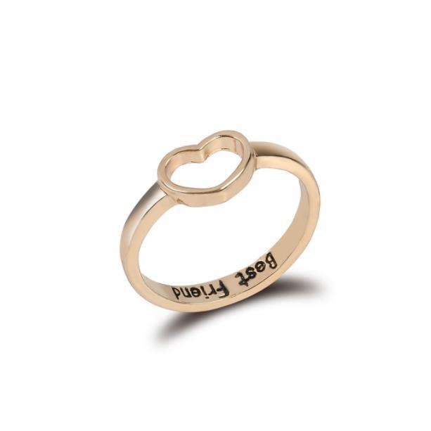 Image of thu nhỏ Women Love Heart Best Friend Ring Promise Jewelry Friendship Rings Bands US 6-10 #5