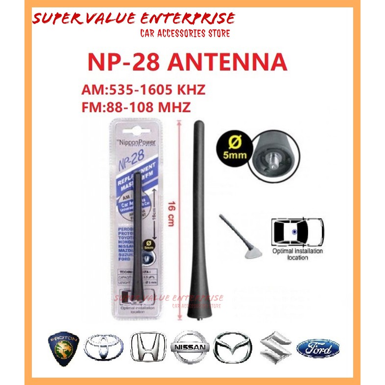 NP-28 Car antenna replacement PERODUA, PROTON, TOYOTA 