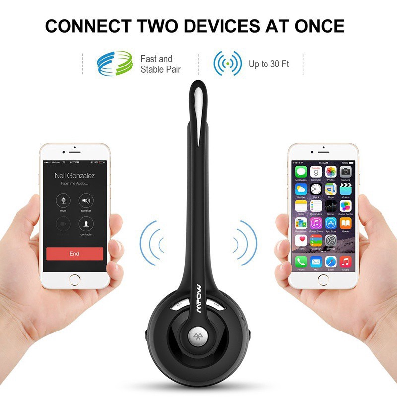 mpow pro trucker bluetooth headset pairing