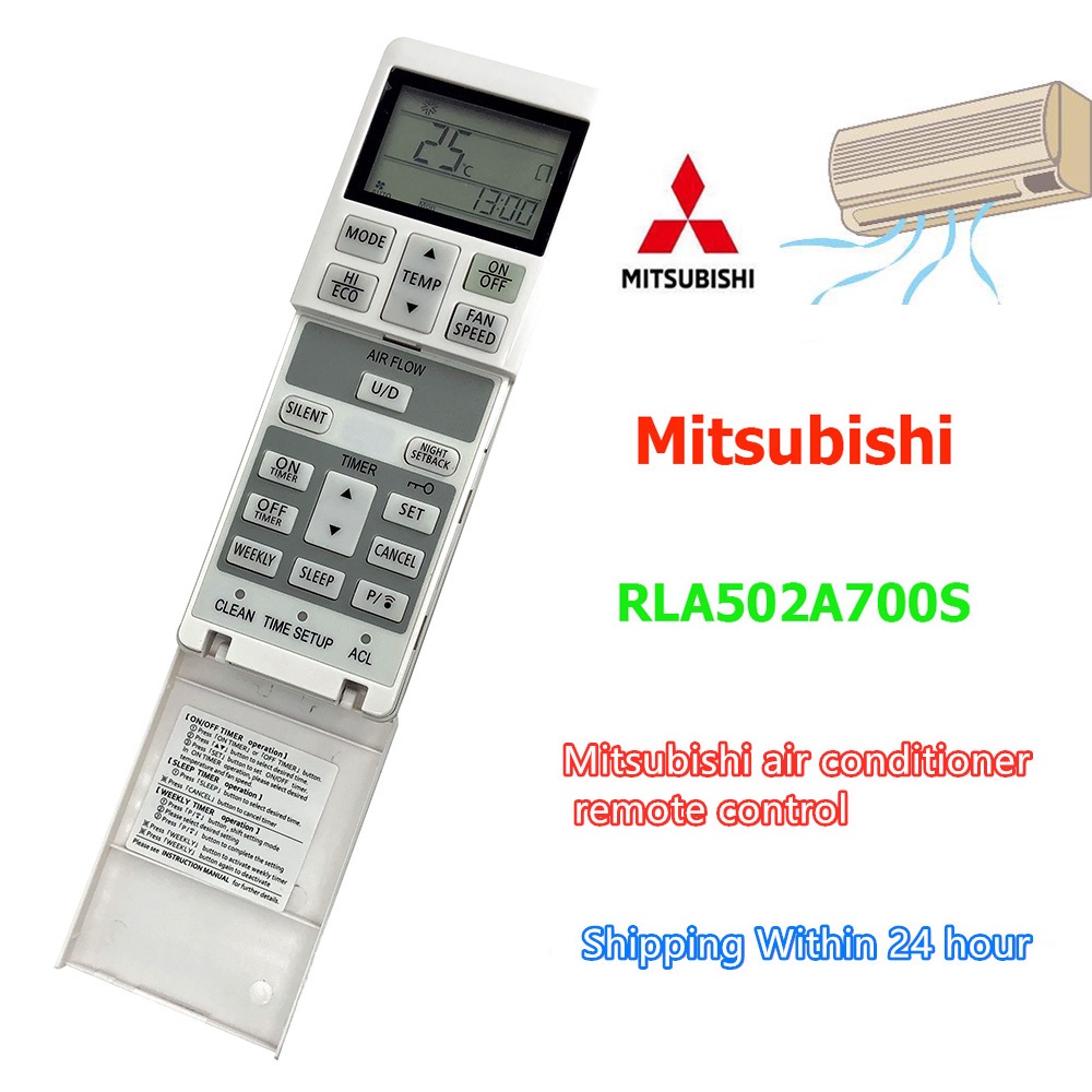 New air conditioner remote control for Mitsubishi RLA502A700 RLA502A700L RLA502A700B RLA502A700S