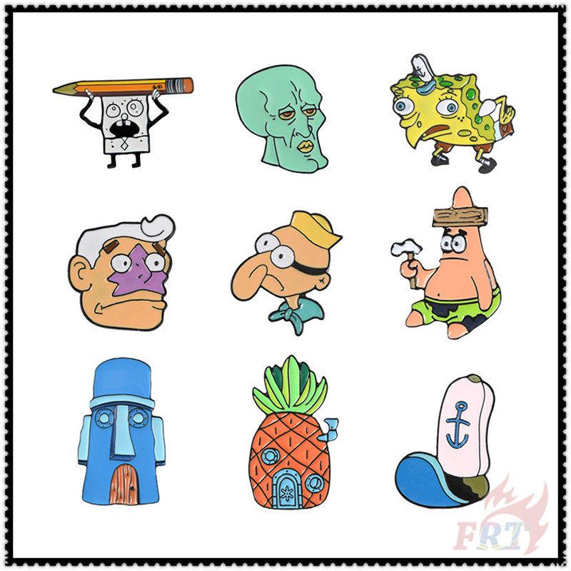 ☆ SpongeBob SquarePants - Cartoon Shows Brooches ☆ 1Pc Fashion Doodle  Enamel Pins Backpack Button Badge Brooch（9 Styles） | Shopee Singapore