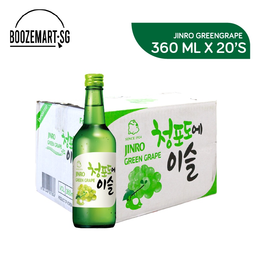 Jinro Soju Green Grape 20x360ml Authentic Agent Stock Shopee Singapore