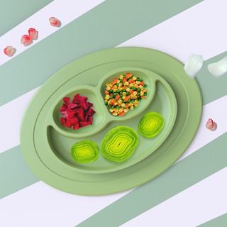 Looktosee Baby Plates Infant Children Tableware Silicone Suction Cup Training To Learn Eat A Spoon Side Dish Bowl Sets Shopee Singapore