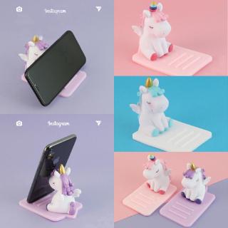 【Ready Stock】Cartoon Lovely Unicorn Silicone Phone Stand Holder Desk Table Base Mount Bracket  for Mobile Phone