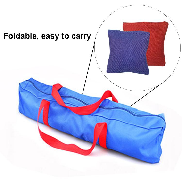 10PCS Foldable Bean Bags Leak-proof Durable Cornhole Throwing Sandbags Outdoor Family Game Toss Game Set Includes 5 Blue Bags & 5 Red Bags 