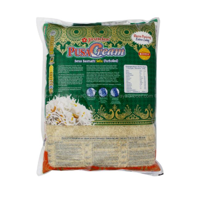 Jasmine Pusa Cream Basmathi Rice 5kg Shopee Singapore