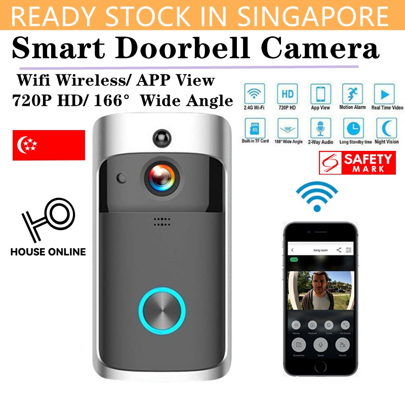 SG STOCK Smart Doorbell Camera Wifi Wireless Call VideoEye