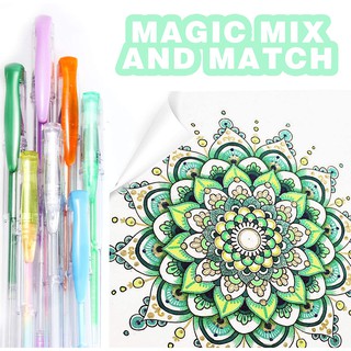 100 Color Glitter Gel Pen Set Coloring Pens Art Marker Coloring Books