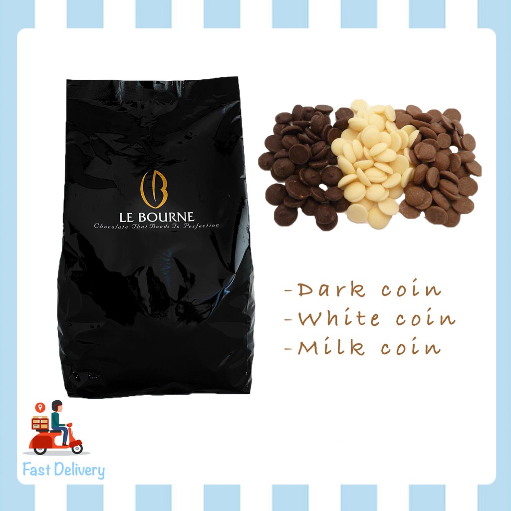 Le Bourne Compound Chocolate Nuggets Chocolate Compound Coin Compound Button Dark Milk White Halal 1kg Shopee Singapore