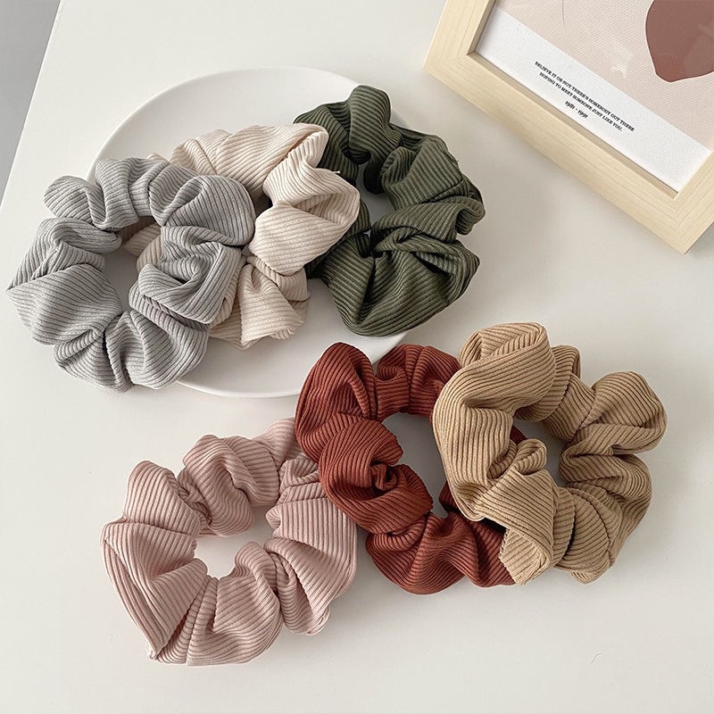 Women's Knitted Hair Tie Korean Style Simple Hair Rope MK0075 | Shopee ...