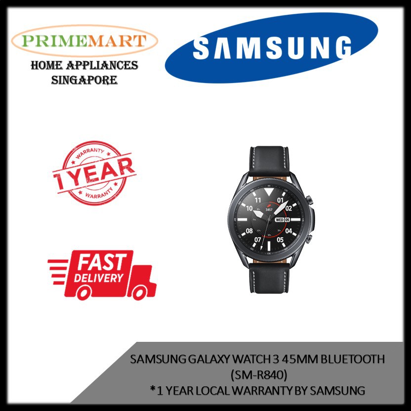 Samsung Galaxy Watch 3 45mm Bluetooth Sm R840 1 Year Local Warranty By Samsung Shopee Singapore