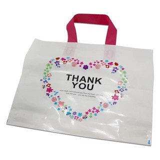 bag plastic handle printed loop bags shopee sawariya multicolor shopping thank 200pcs carrier packaging heart