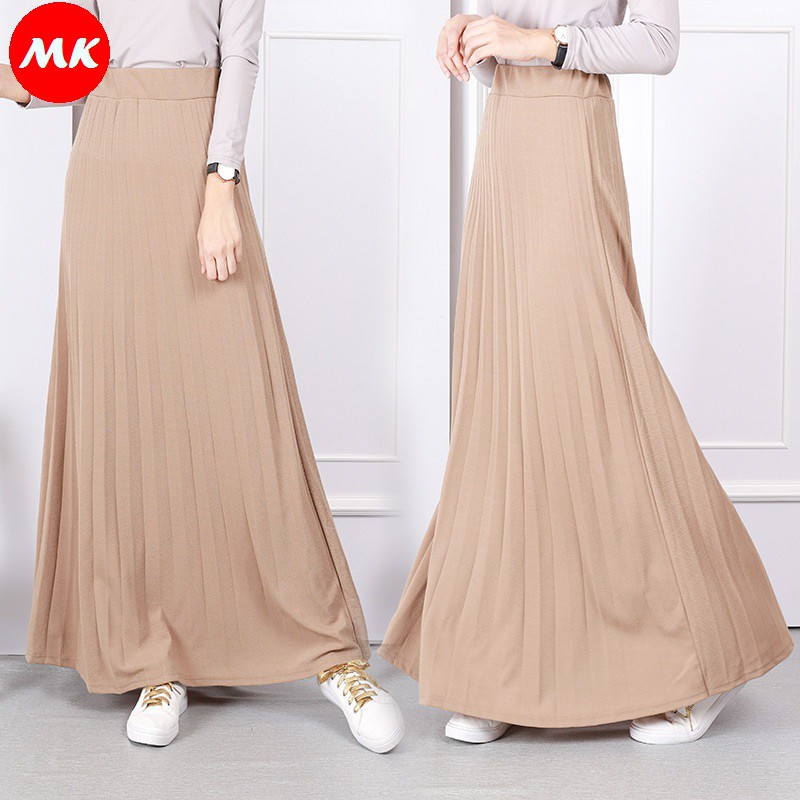 MK Women Skirt Women Maxi Skirt Elastic A Line Maxi Long Skirt Women  Muslimah Skirt Perempaun [S24/506][S27/382]