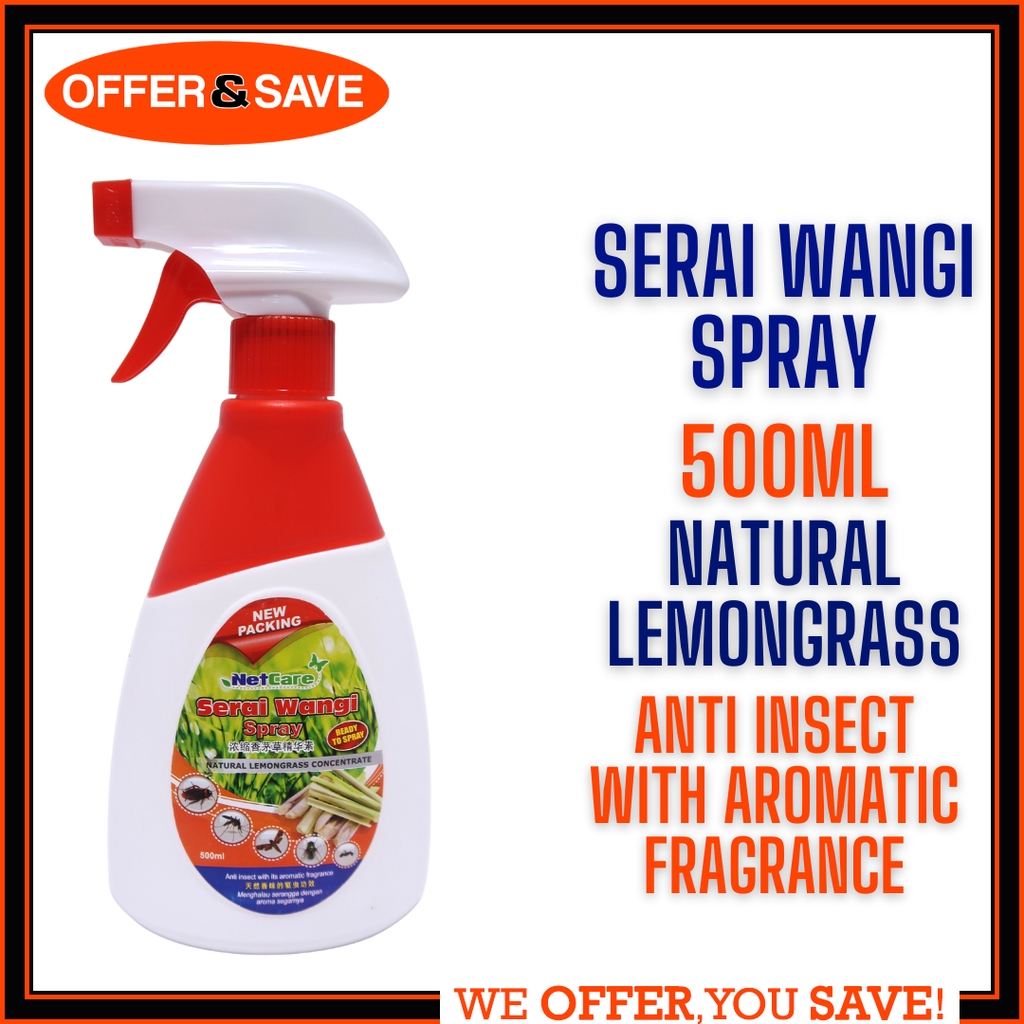 NetCare Lemongrass Insect Mosquito Repellent Spray 500ml Pest Control