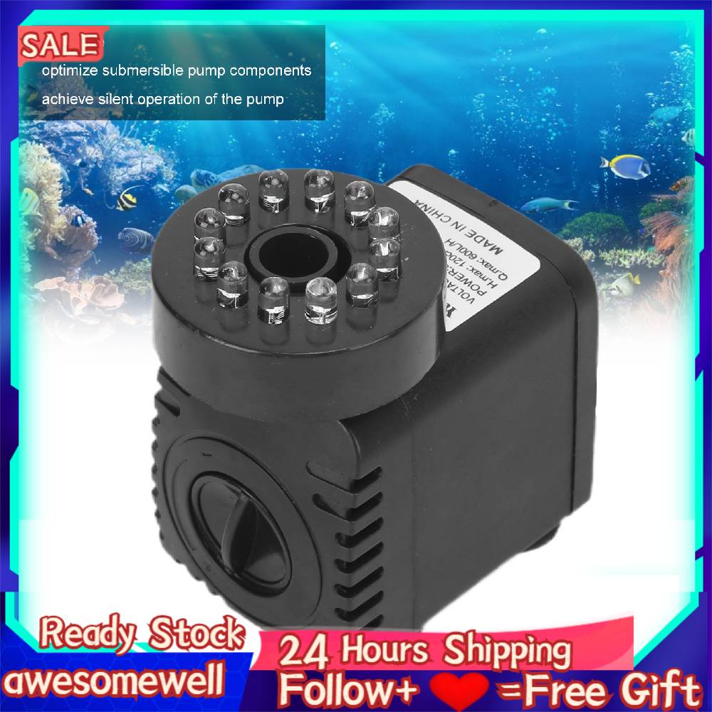 Fountain Lights LED Light with Water Pump Decoration for Indoor