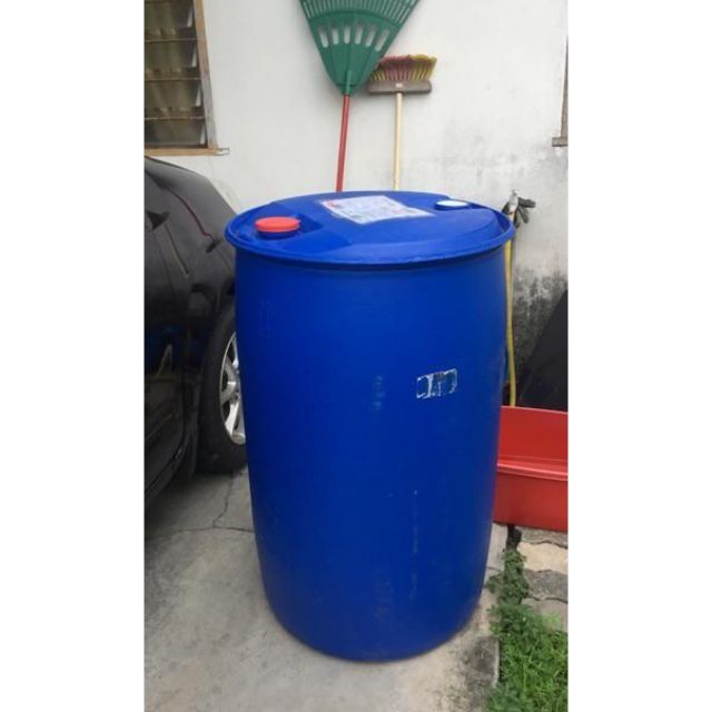 Tong Drum Plastik 200liter Blue Drum Plastic Bekas Tong Ready Stock One Order 1 Unit Only Shopee Singapore