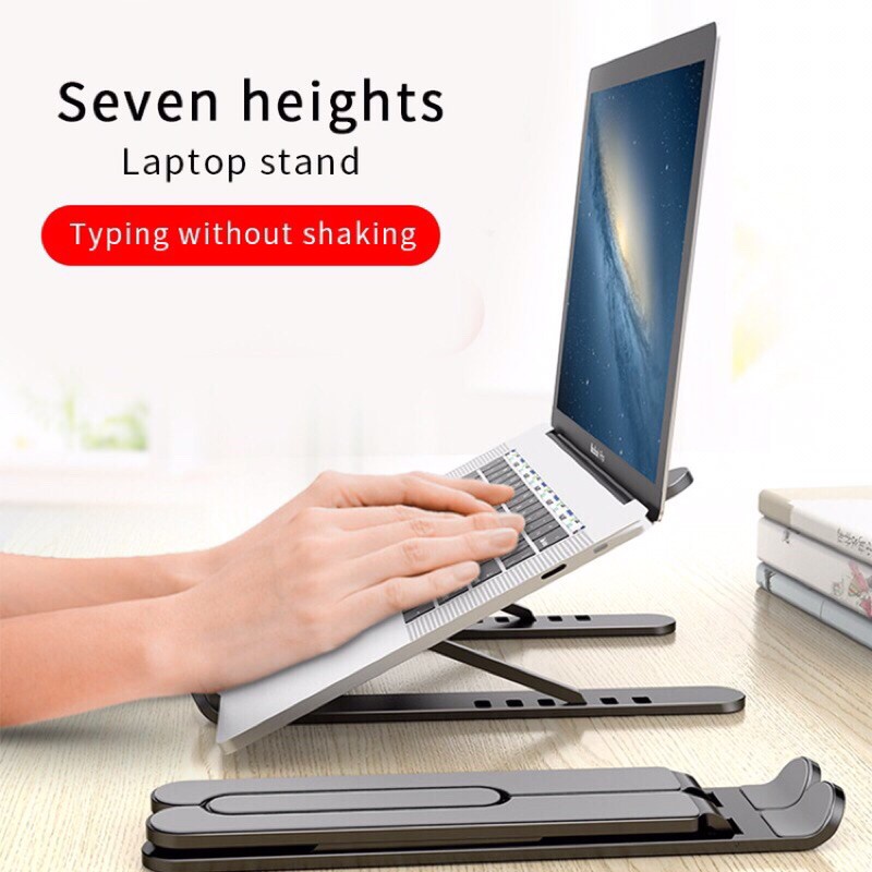 P1 Portable Foldable Adjustable Laptop Tablet Non Slip Desktop Support