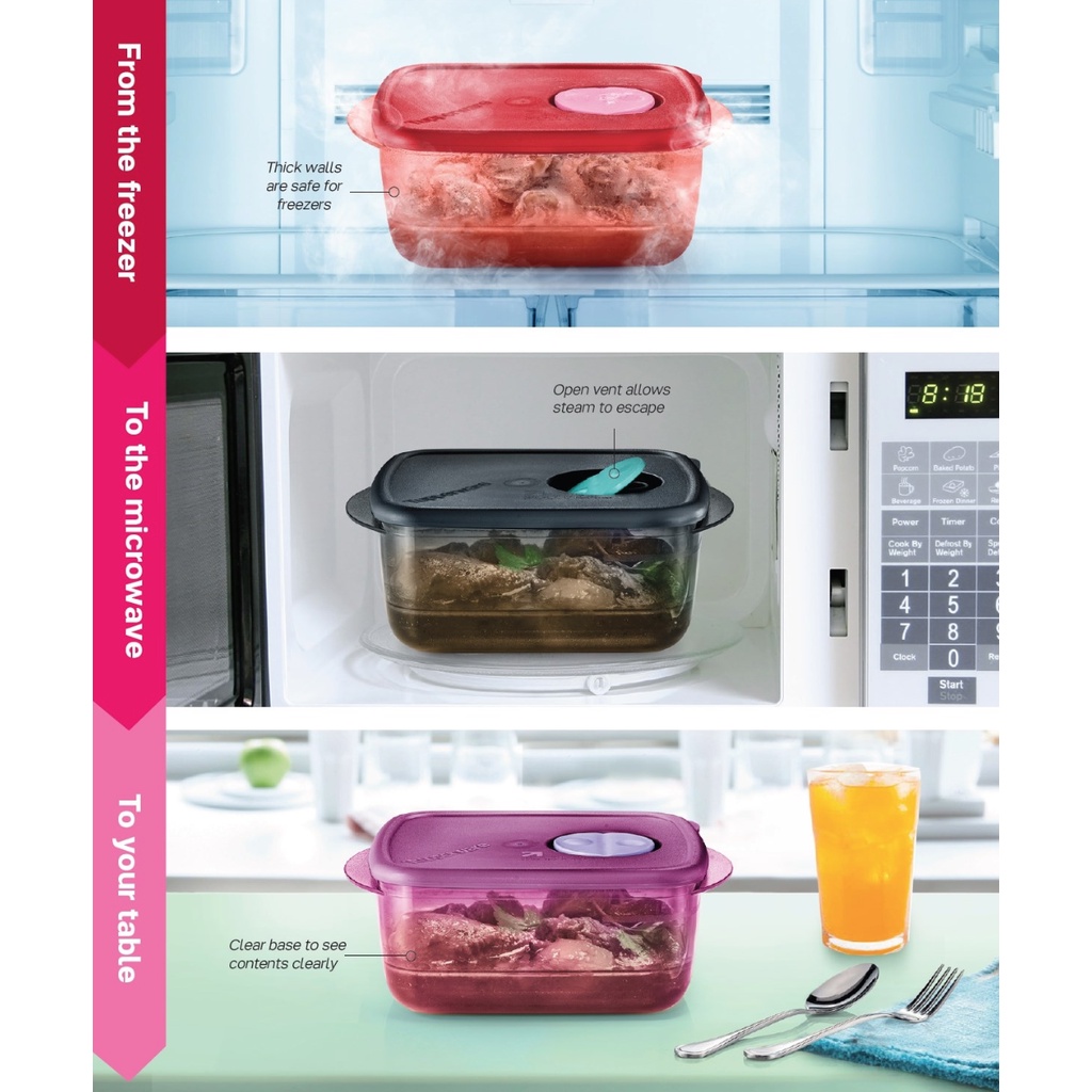 Tupperware Microwaveable Rock N Serve Square 1L Shopee Singapore
