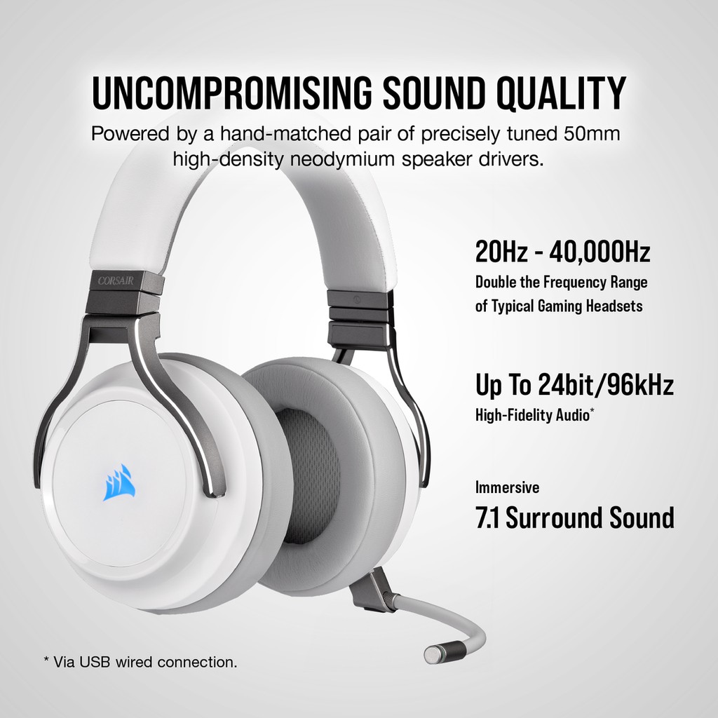 corsair white gaming headset
