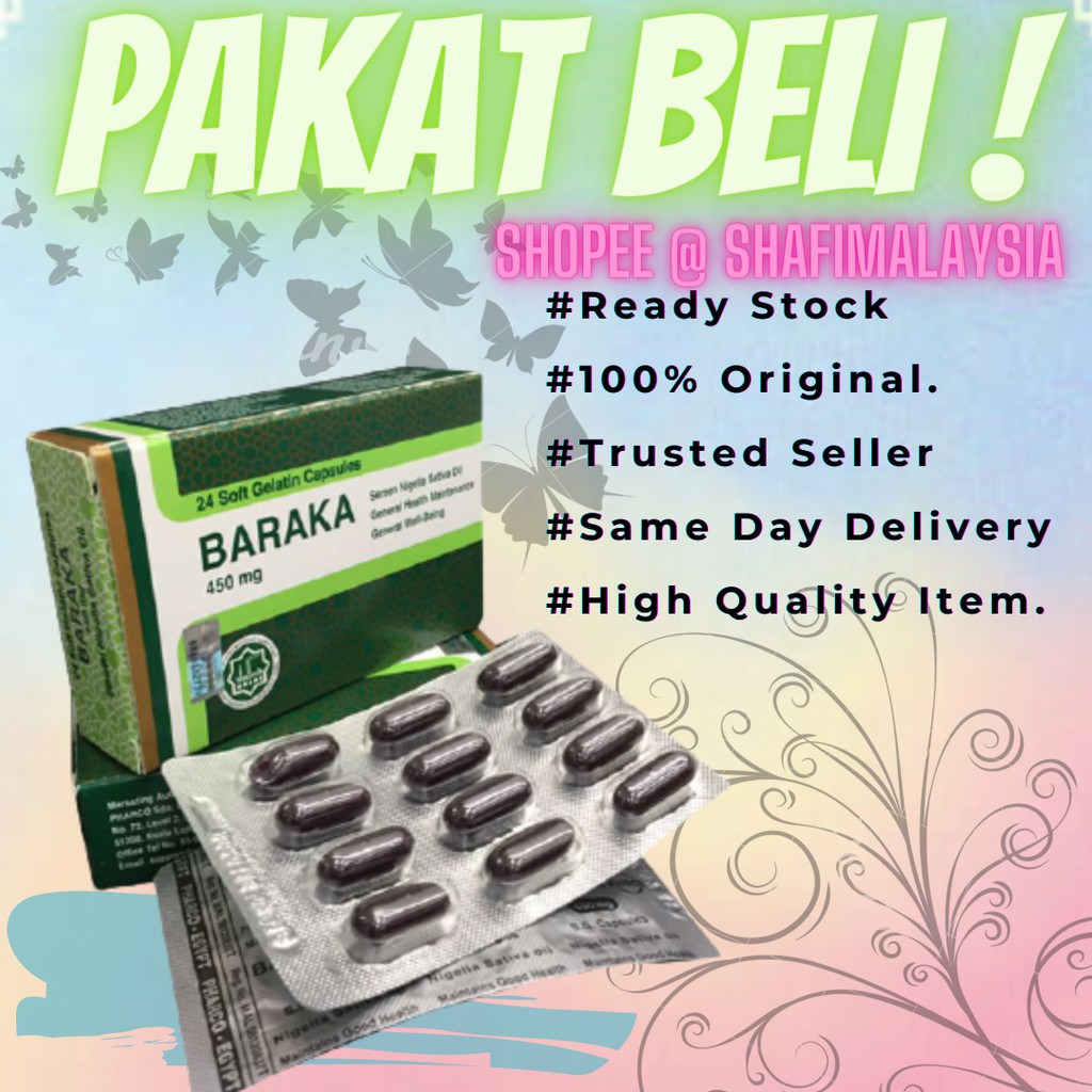 Shop Malaysia Baraka Habbatus Sauda 450mg Original Shopee Singapore