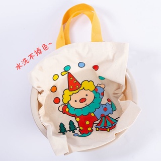 DIY Canvas Bag Children's Graffiti Bayi National Day Protection Earth Painting Handmade Garbage Classification Eco-friendly Bag Fixed 1PCs/DIY Painting Drawing Toys For Children Graffiti Bag Kindergarten Design Toys #2