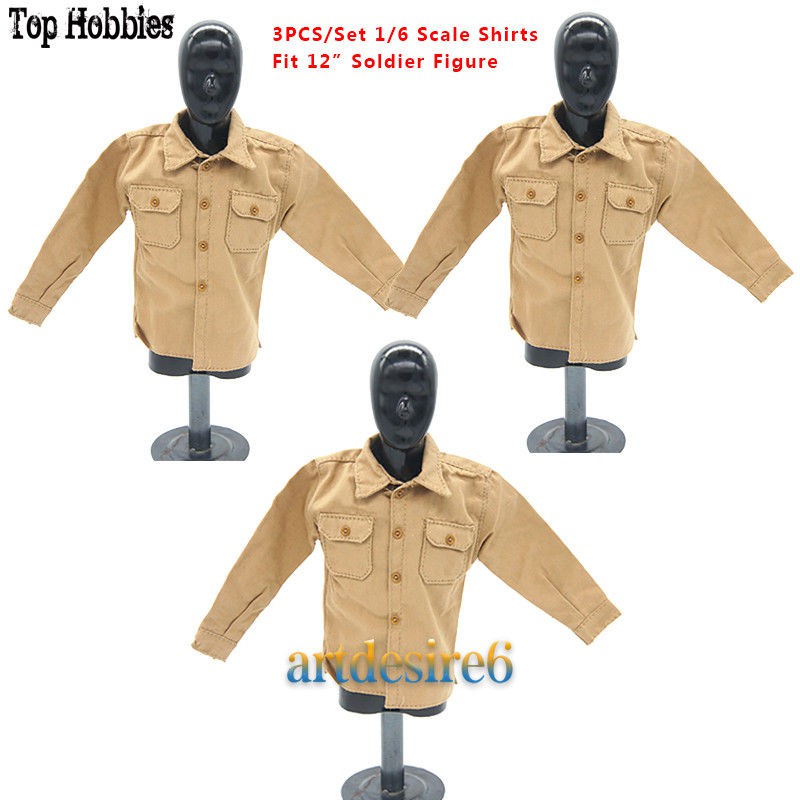 DML 1/6 Scale WWII Soldier Shirt Model for 12" Action Figure 