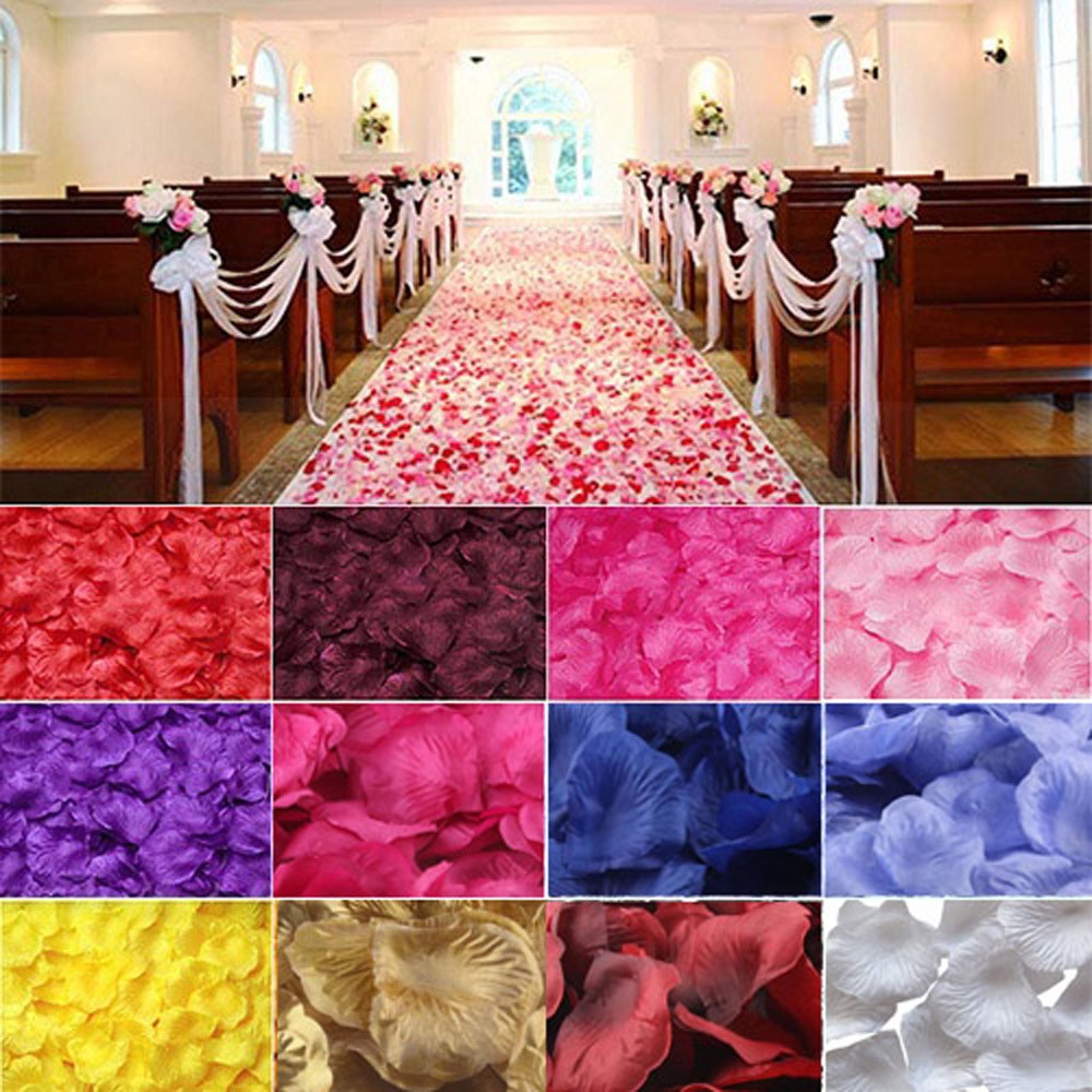 1,000 Purple Rose Petal Wedding Party Decoration Favor 
