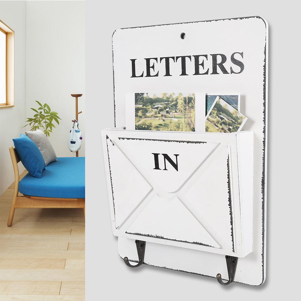 Wall Letter Rack Wood Mail Box Letter Rack Key Holder Wall Shopee