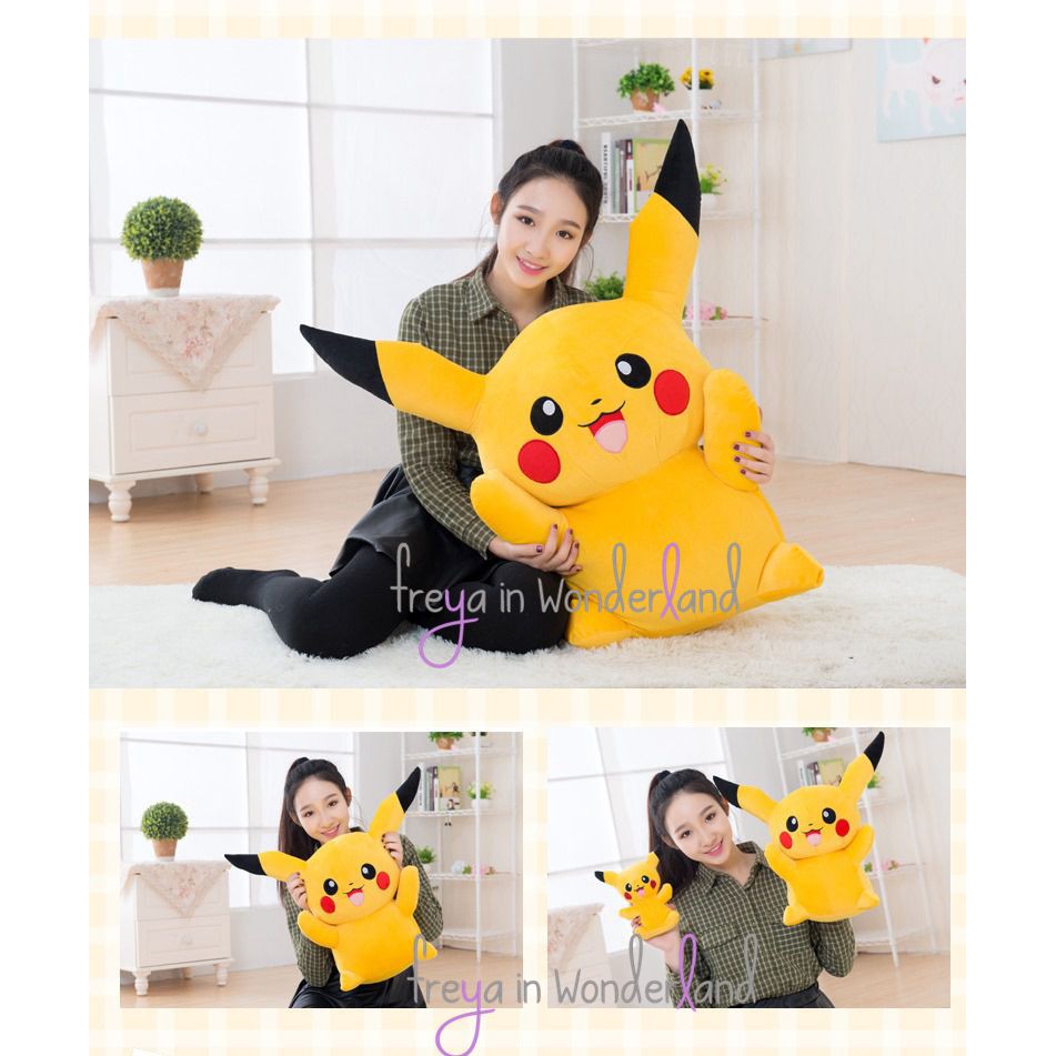 large pikachu plush toy