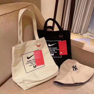 Ready Stock Nike Heritage Tote Bag Swoosh Logo Women Bag Casual Tote Bag Korean Bag Unisex Hipster Bag Nike Bag Tote Shopee Singapore