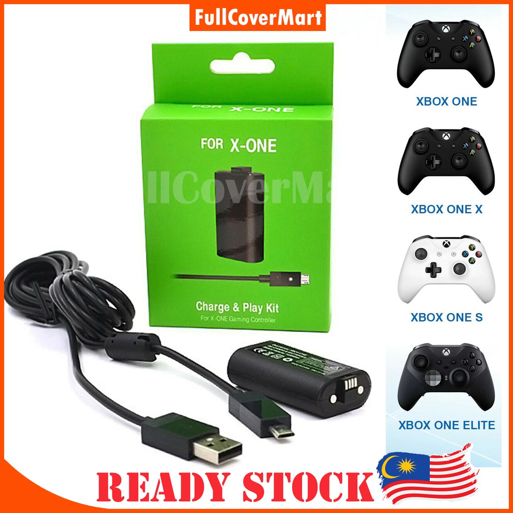 Readystock Xbox One Gamepad Rechargeable Battery Pack With 2 75m Usb Cable For Xbox One Wireless Game Controller Shopee Singapore