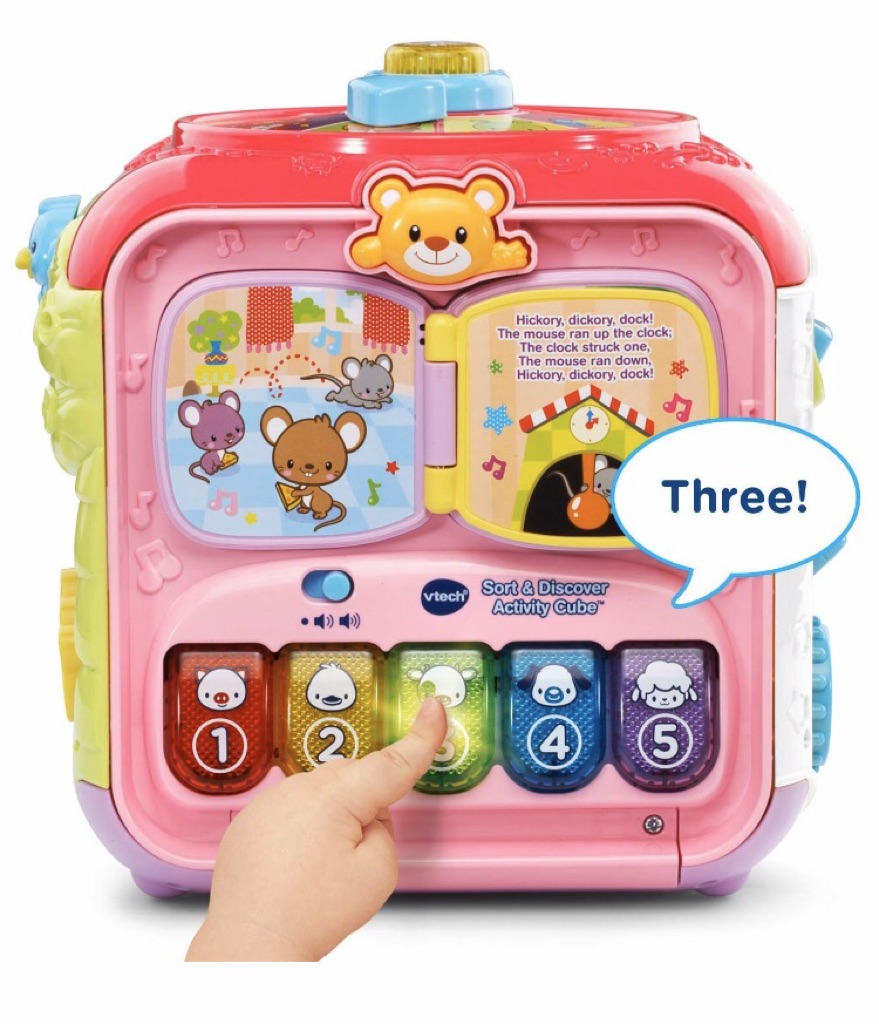 vtech busy learners activity cube pink